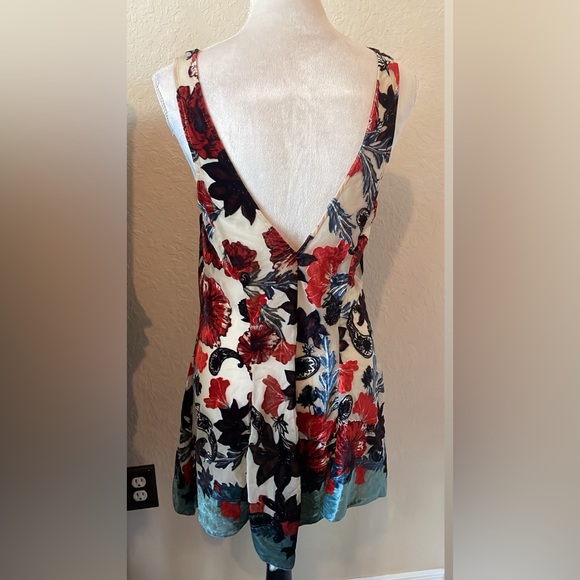 Free people velvet burn out Slip Dress EUC sz XS - Picture 3 of 3
